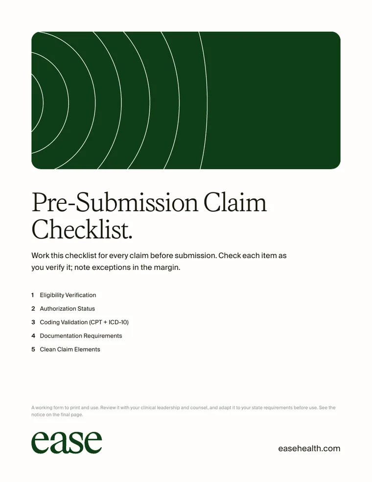 Pre-Submission Claim Checklist